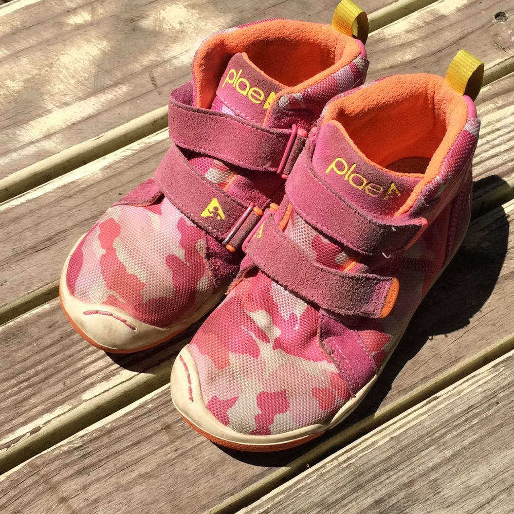 PLAE Pink Camouflage High Top Sneaker 11.5